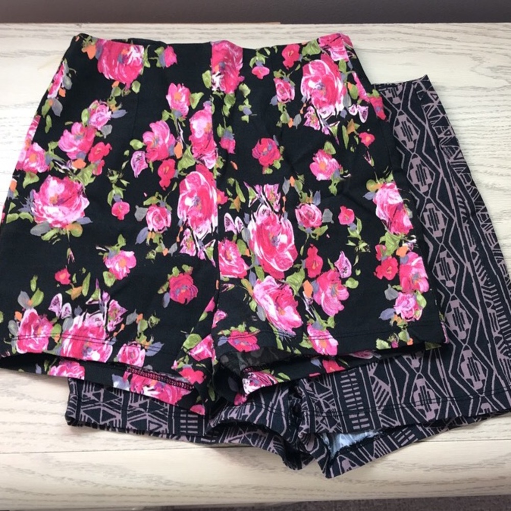(2 Pairs) PacSun High Waist Printed Shorts